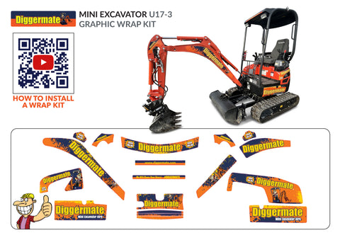 Kubota U17-3 Graphics Wrap Kit