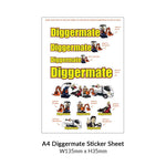 A4 Diggermate Sticker Sheet - Diggermate Franchising Pty Ltd