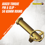 Auger Torque Pin & Clip - S4 65mm Rnd