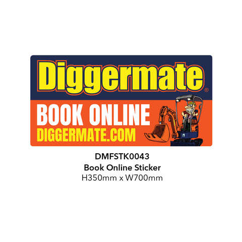 Book Online Sticker - 700mm x 350mm