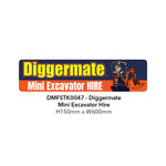 Diggermate/Mini excavator hire 600mm x 150mm