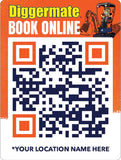 Book Online QR Code A4 Sticker Sheet