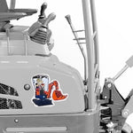 Doug Mini Excavator Cartoon Sticker - Diggermate Franchising Pty Ltd