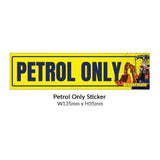 Petrol Only Sticker - W135mm x H35mm