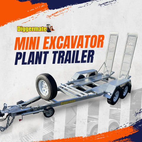Mini Excavator Plant Trailer - Electric Braking System Required