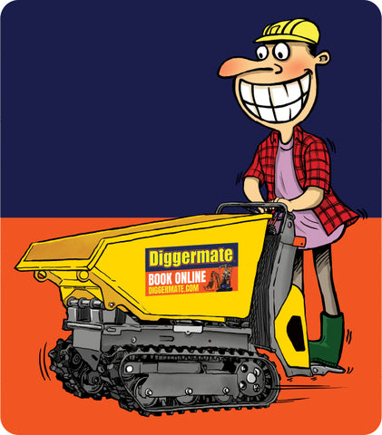 Cartoon Dumper Sticker - 210mm x 240mm