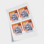 Book Online QR Code A4 Sticker Sheet