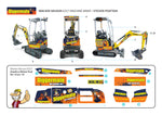 EZ17 Excavator Wacker Nueson - Machine Sticker Wrap Pack