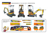 EZ17 Excavator Wacker Neuson - Machine Sticker Wrap Pack